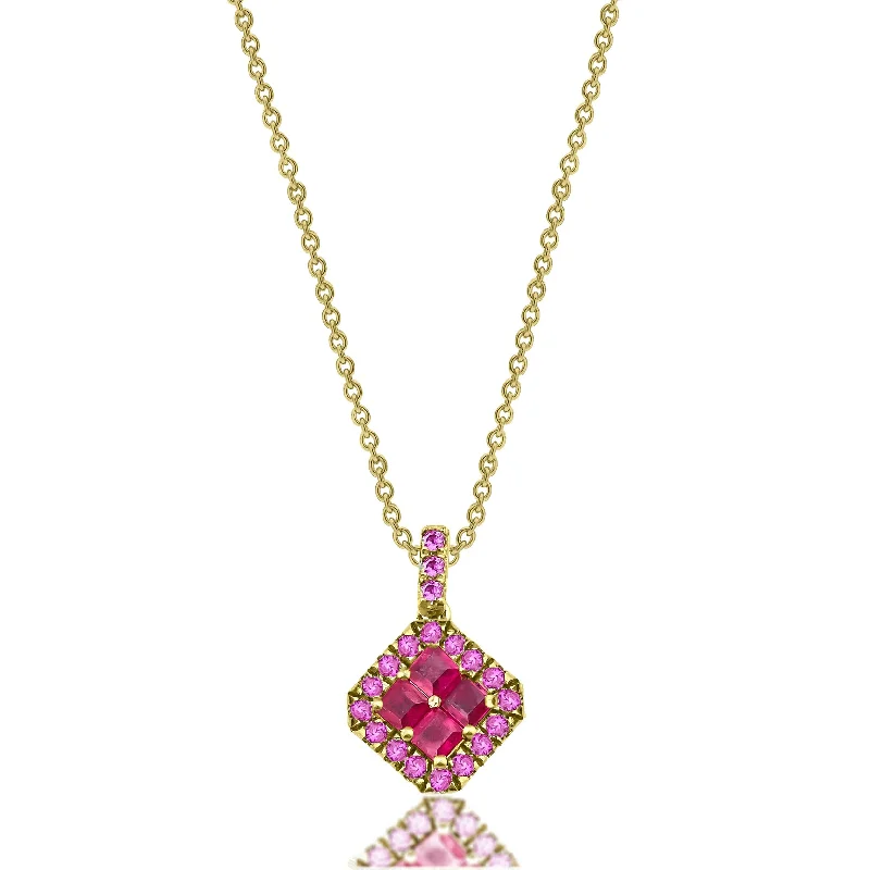 Ladies necklaces exclusive craft styles-Fortuna Ruby & Pink Sapphire Necklace