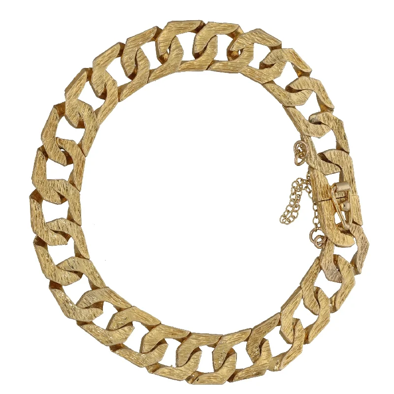 Ladies bracelets matte finish options-Ladies bracelets matte finish options-9ct Gold Curb Bracelet