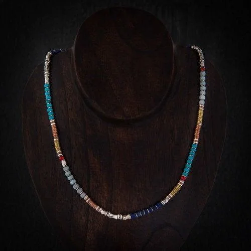 Ladies necklaces viral fashion picks-Multi Gemstones Turquoise Necklace