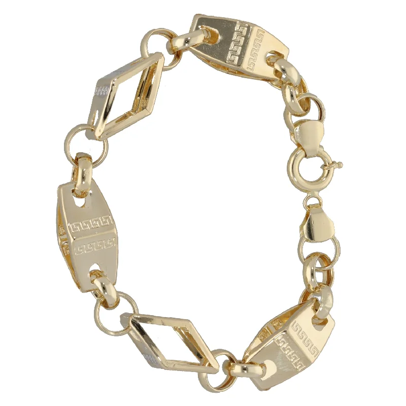 Ladies bracelets friendship band designs-Ladies bracelets friendship band designs-New 14ct Bicolour Gold Fancy Bracelet