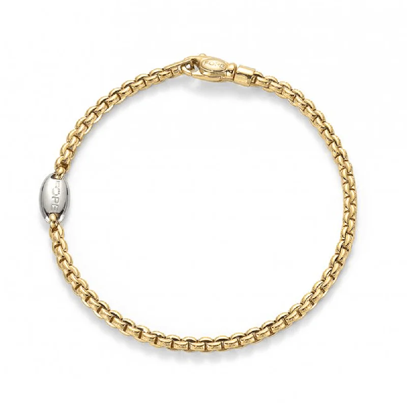 Ladies bracelets medium width styles-Ladies bracelets medium width styles-Eka 18ct Yellow Gold Slim Bracelet