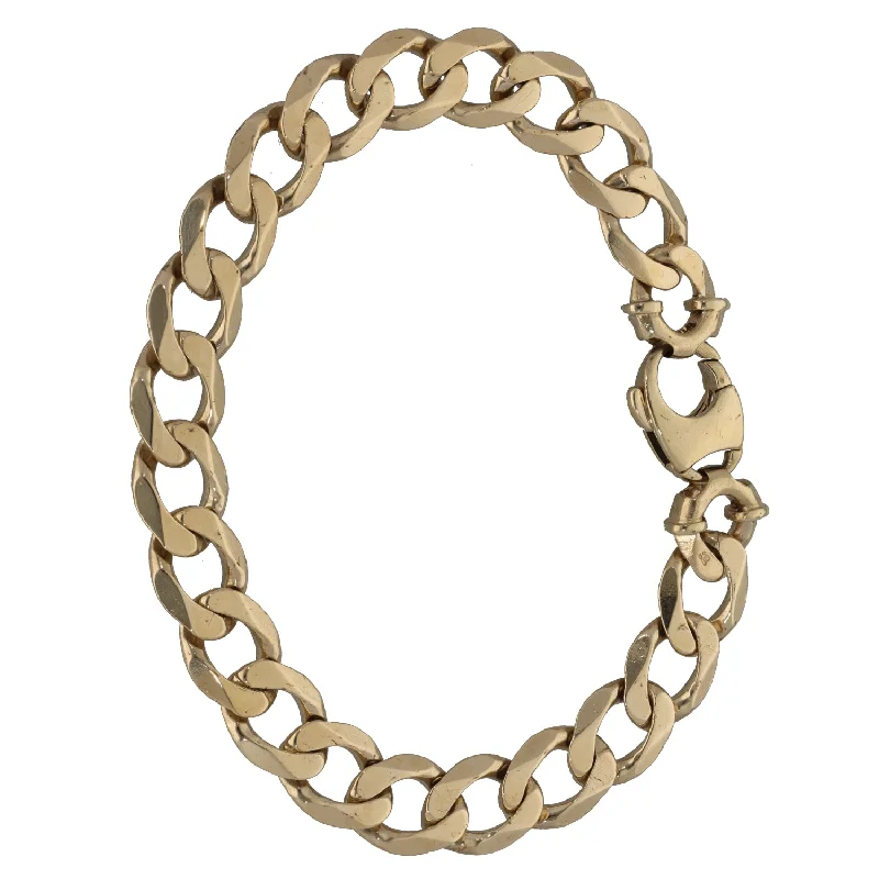 Ladies bracelets bezel set designs-Ladies bracelets bezel set designs-9ct Gold Curb Bracelet