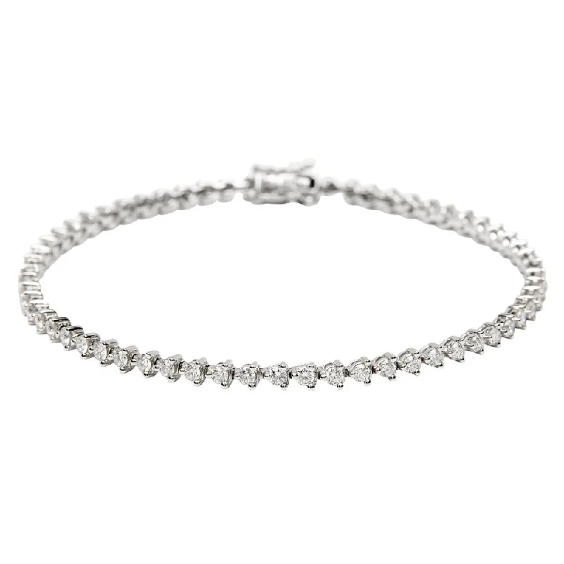 Ladies bracelets Thai intricate styles-Ladies bracelets Thai intricate styles-18ct White Gold Brilliant Cut Diamond Tennis Bracelet