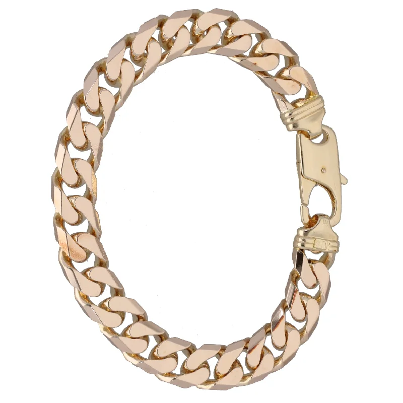 Ladies bracelets natural stone designs-Ladies bracelets natural stone designs-9ct Gold Curb Bracelet