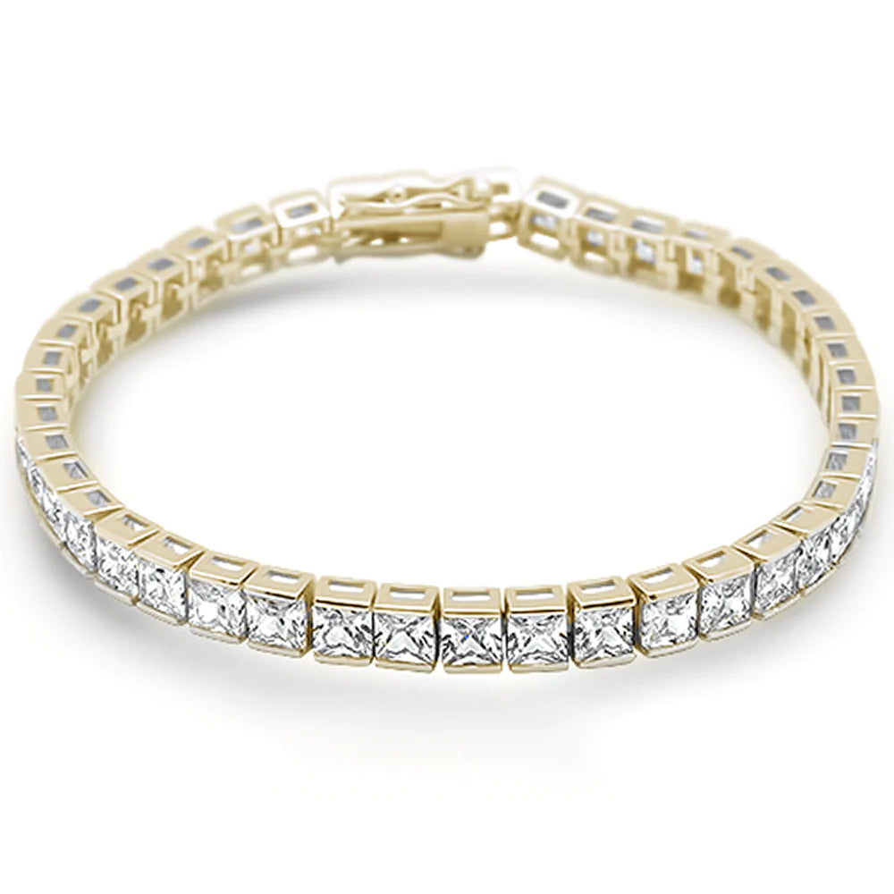 Ladies bracelets easy care bracelets-Ladies bracelets easy care bracelets-Gold Princess Tennis Bracelet