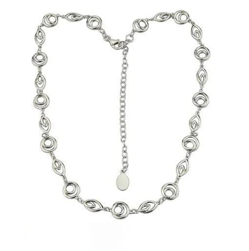 Ladies necklaces latest fashion trends-Sterling Silver Multi Element Necklace