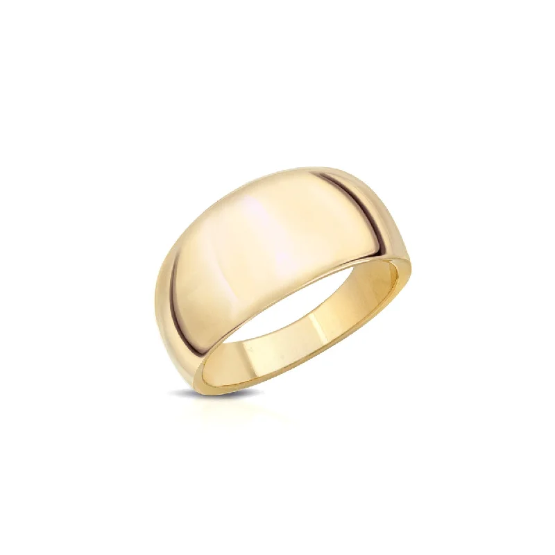 Ladies rings minimalist gold bands-Gold Plated Rowan Ring