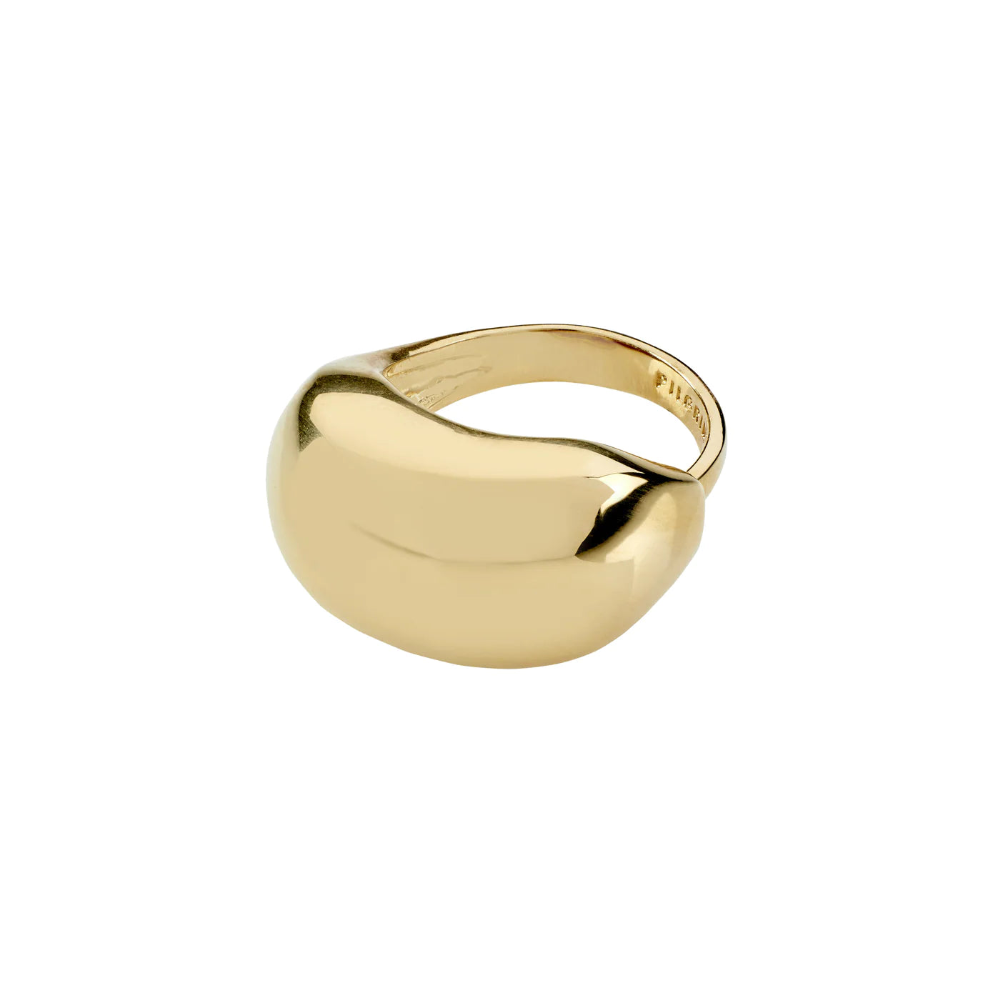 Ladies rings shiny gold rings-Pace Gold Plated Ring