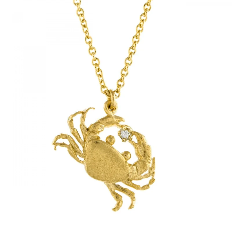 Ladies necklaces scratch-resistant styles-Alex Monroe Cheeky Crab Necklace