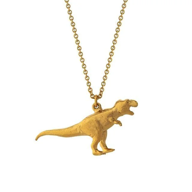 Ladies necklaces contemporary classic designs-Alex Monroe Tyrannosaurus Rex Necklace