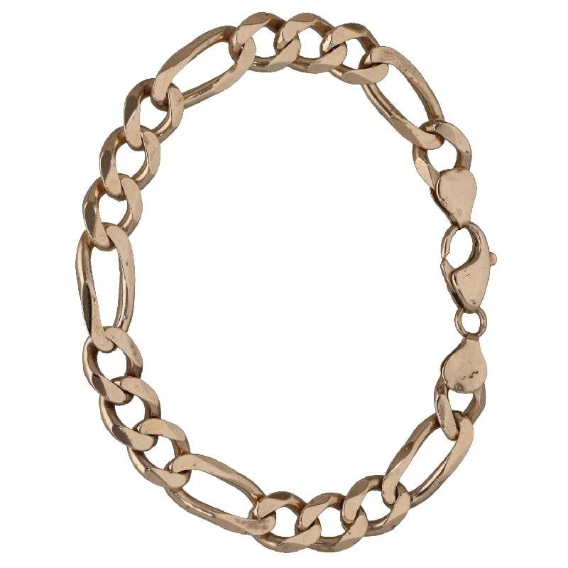 Ladies bracelets exclusive craft styles-Ladies bracelets exclusive craft styles-9ct Rose Gold Figaro Bracelet