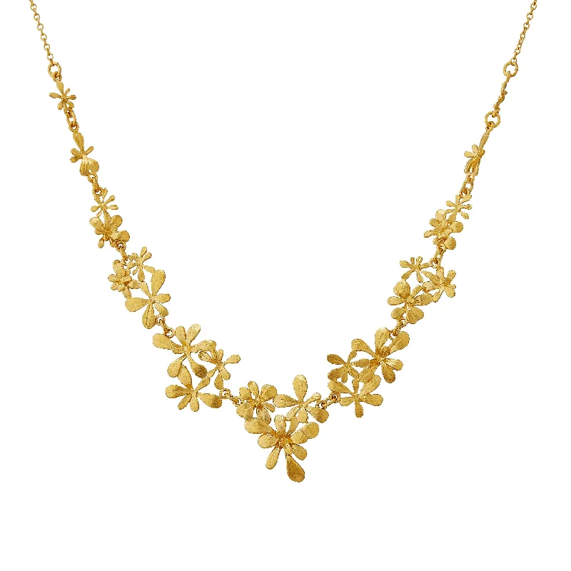 Ladies necklaces comfort curve styles-Alex Monroe Clustered Rosette Allure Collar Necklace