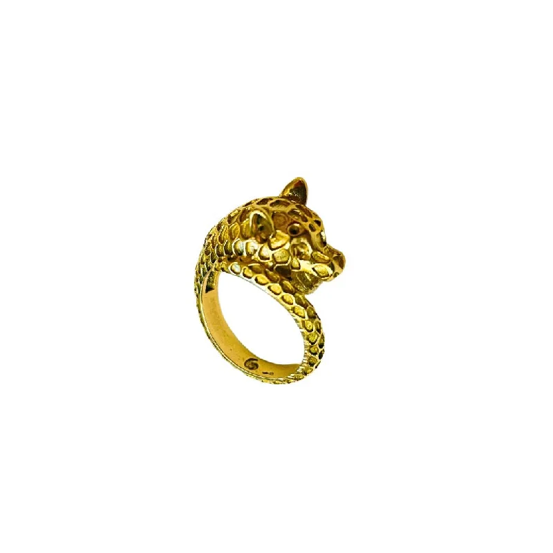 Ladies rings thoughtful birthday surprises-Vintage Cheetah Ring