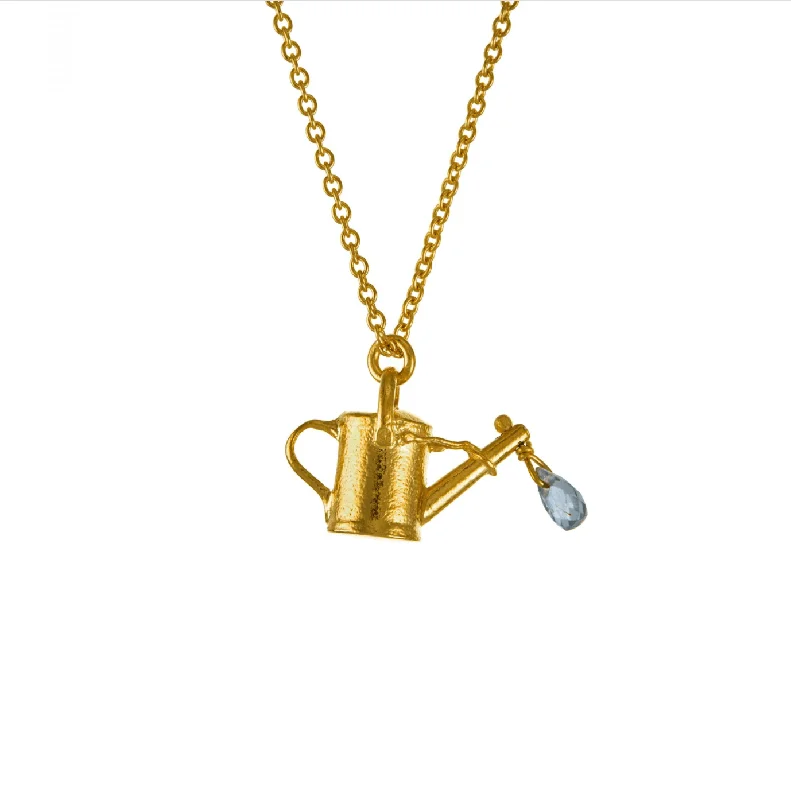 Ladies necklaces online shopping deals-Alex Monroe Gold Watering Can Necklace