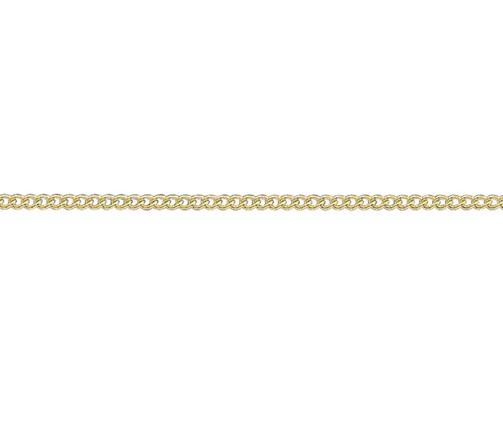 Ladies necklaces cyberpunk style necklaces-9ct Yellow Gold Curb Necklace