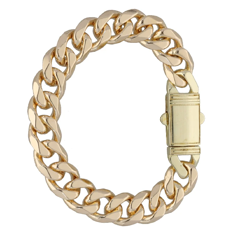 Ladies bracelets channel set bracelets-Ladies bracelets channel set bracelets-9ct Gold Curb Bracelet