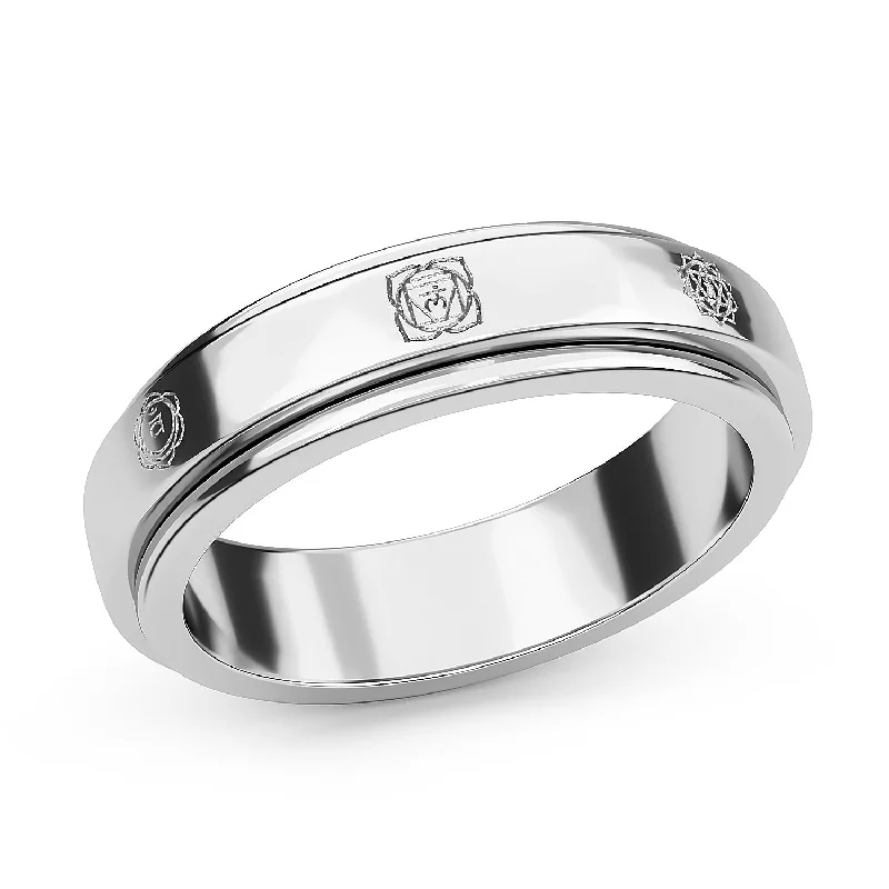 Ladies rings radiant shine styles-Chakra Spinner Ring