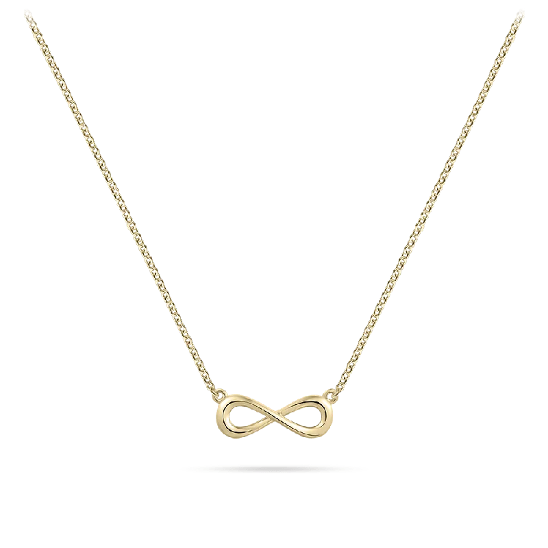 Ladies necklaces pure silver styles-Gold Vermeil Infinity Necklace