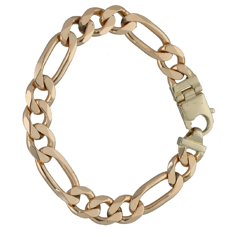 Ladies bracelets party wear glamour-Ladies bracelets party wear glamour-9ct Gold Figaro Bracelet