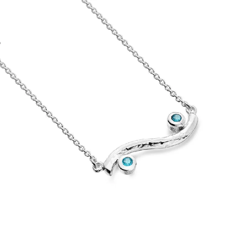 Ladies necklaces loose style necklaces-Sea Gems Blue Tides Necklace