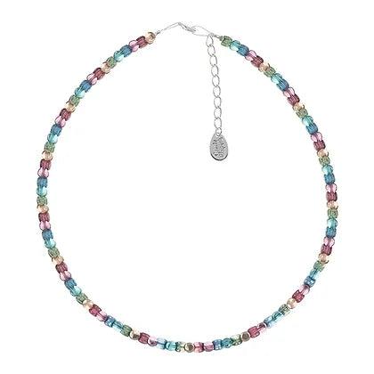 Ladies necklaces polished gemstone designs-Carrie Elspeth Shimmer Drums Full Necklace