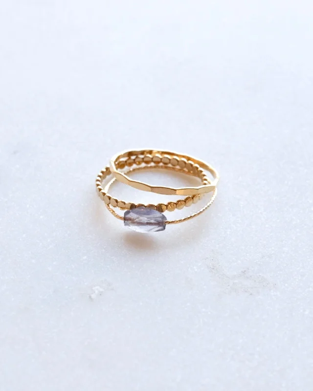 Ladies rings Italian crafted styles-Iolite Daily Serenity ring