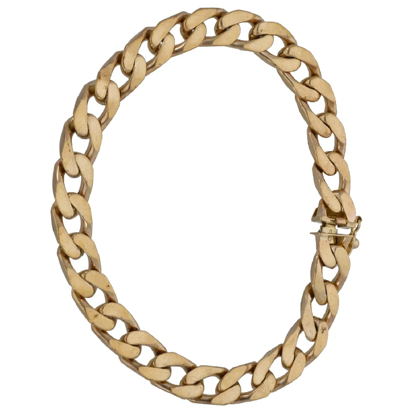 Ladies bracelets organic shape designs-Ladies bracelets organic shape designs-9ct Gold Curb Bracelet