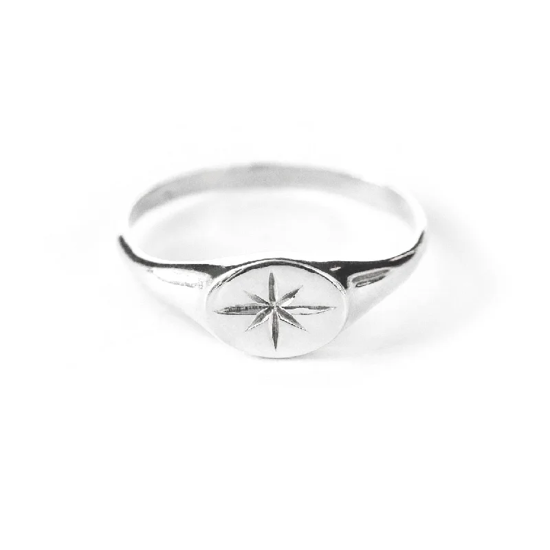 Ladies rings Japanese aesthetic rings-Sirius Silver Ring