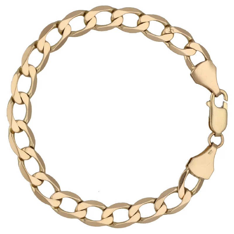 Ladies bracelets celestial theme bracelets-Ladies bracelets celestial theme bracelets-9ct Gold Curb Bracelet