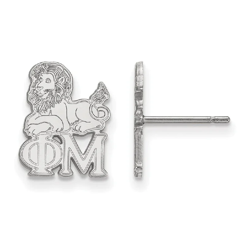 Ladies earrings New Year’s Eve designs-Sterling Silver Phi Mu XS Post Earrings