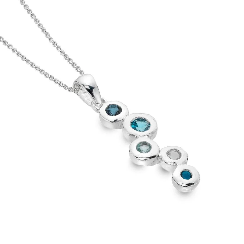 Ladies necklaces New Year’s Eve designs-Sea Gems Topaz Stream Necklace