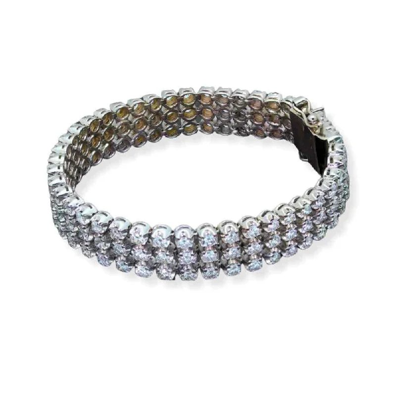 Ladies bracelets recycled metal styles-Ladies bracelets recycled metal styles-14K YG 10 CTW Tennis Bracelet