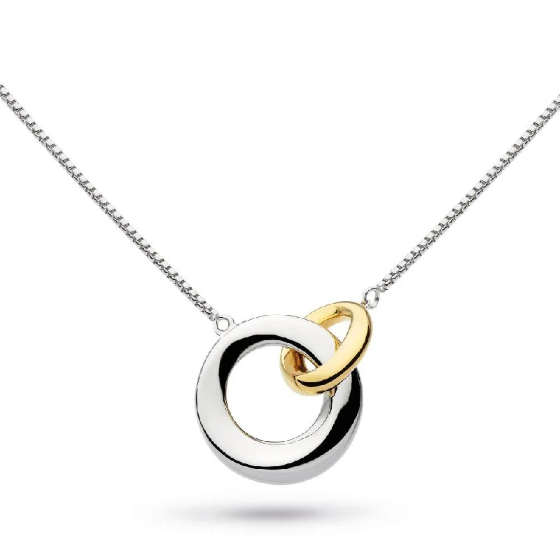 Ladies necklaces titanium modern styles-Kit Heath Bevel Cirque Gold Link Necklace