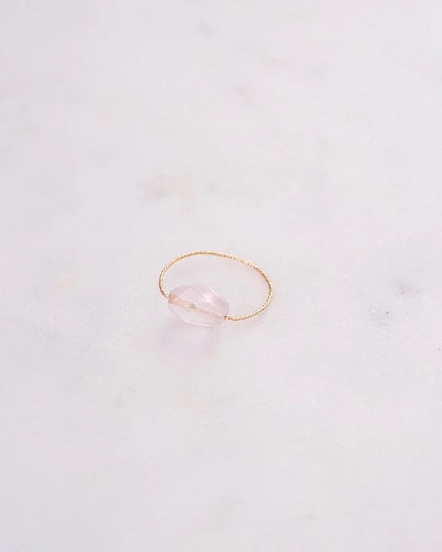 Ladies rings meaningful symbol rings-Rose Quartz Daily Serenity Ring