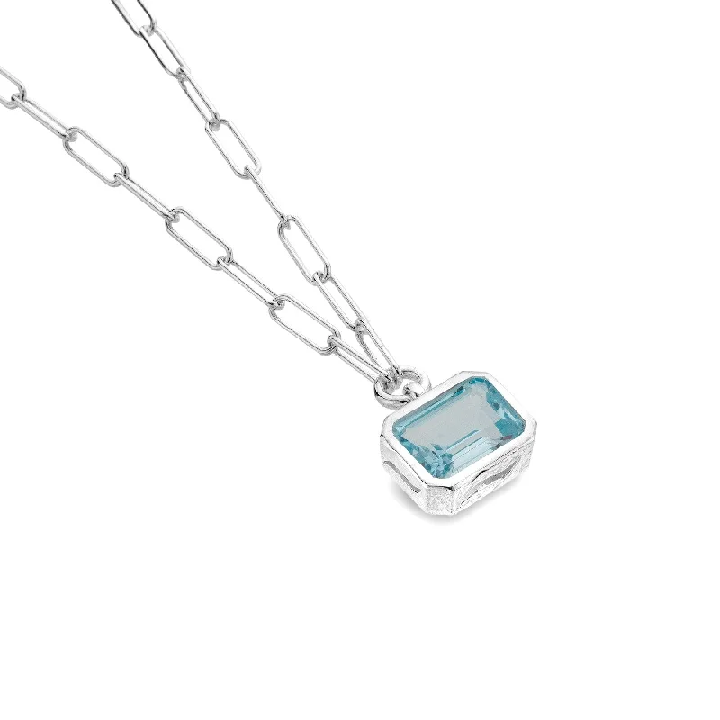 Ladies necklaces colorful gemstone picks-Sea Gems Lelanta Blue Topaz Necklace