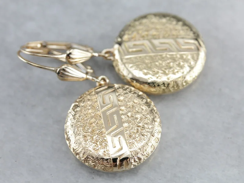 Ladies earrings layered drop designs-Retrofitted Cufflink Earrings