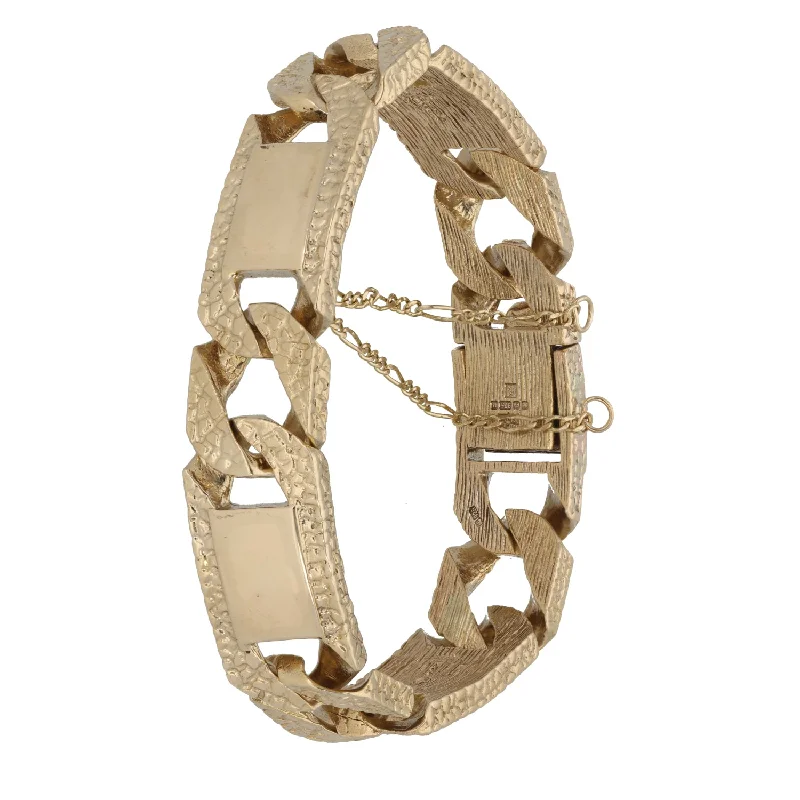 Ladies bracelets marquise cut bracelets-Ladies bracelets marquise cut bracelets-9ct Gold Curb Bracelet