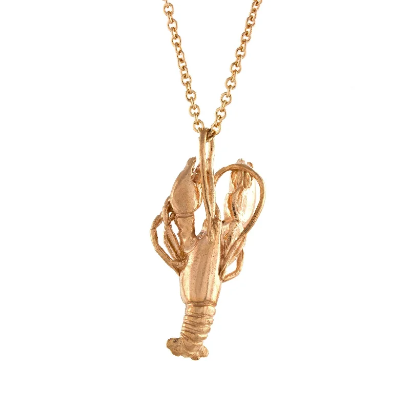 Ladies necklaces low maintenance styles-Alex Monroe Lobster Necklace