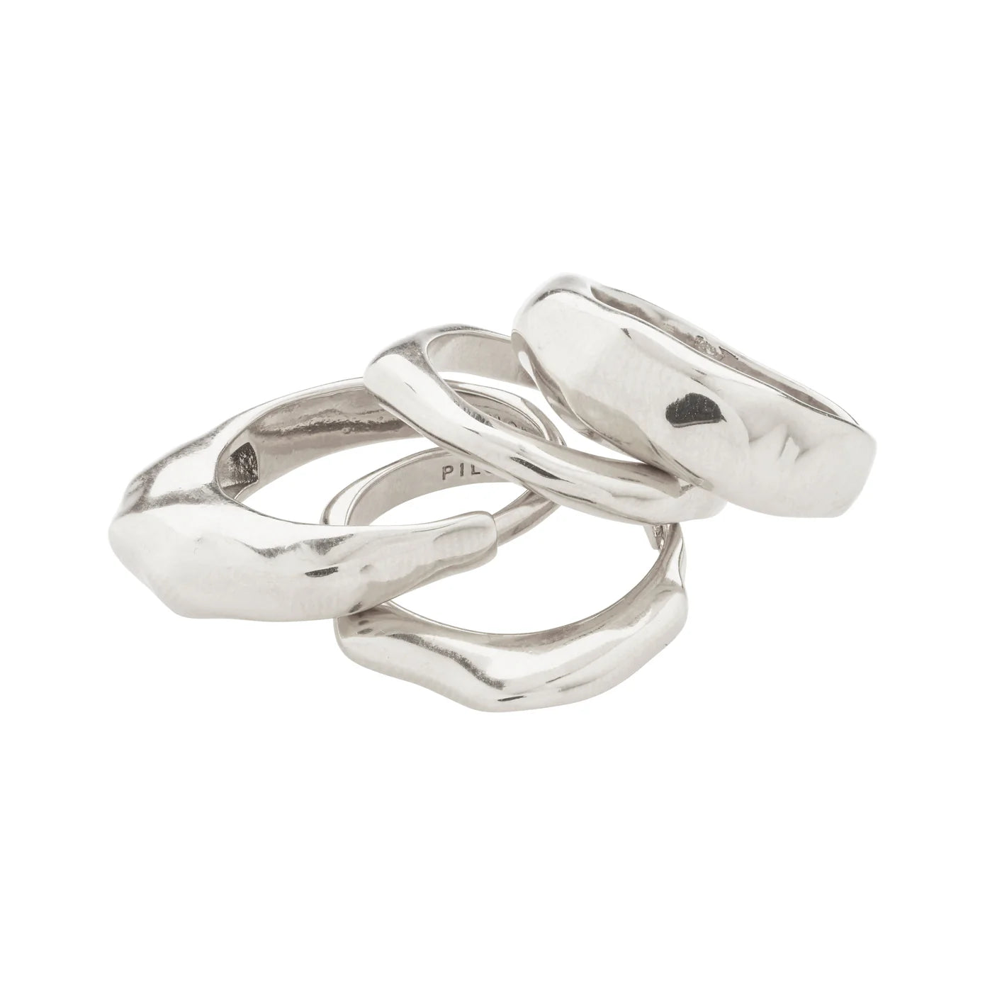 Ladies rings brass vintage styles-Asher Silver Plated Ring Set