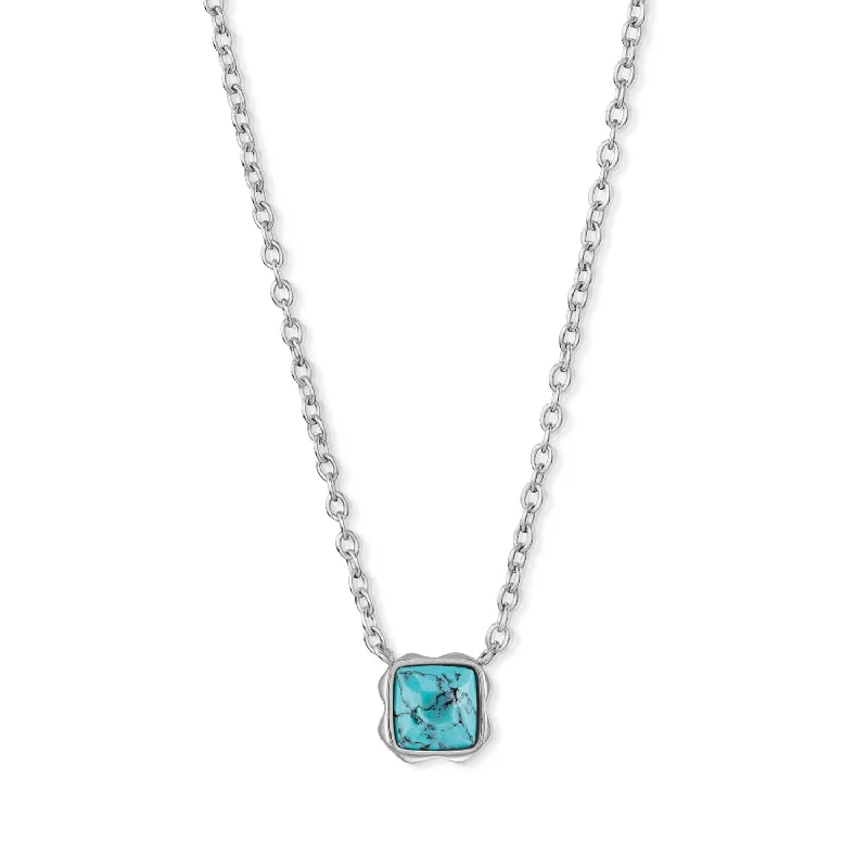 Ladies necklaces statement jewelry pieces-Coeur De Lion December Birthstone Turquoise Necklace