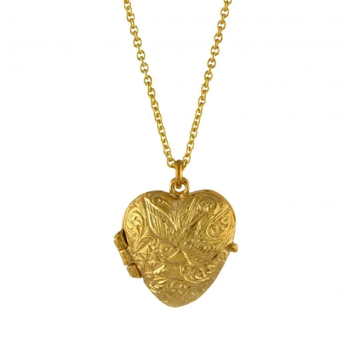 Ladies necklaces Victorian era styles-Alex Monroe Gold Victoriana Keepsake Locket Necklace