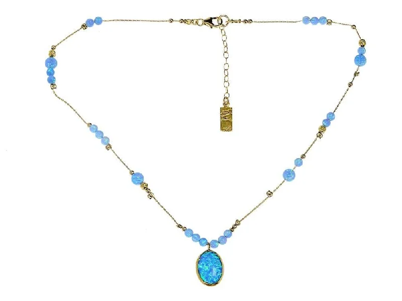 Ladies necklaces casual everyday wear-Yaron Morhaim Gold and Opal Necklace