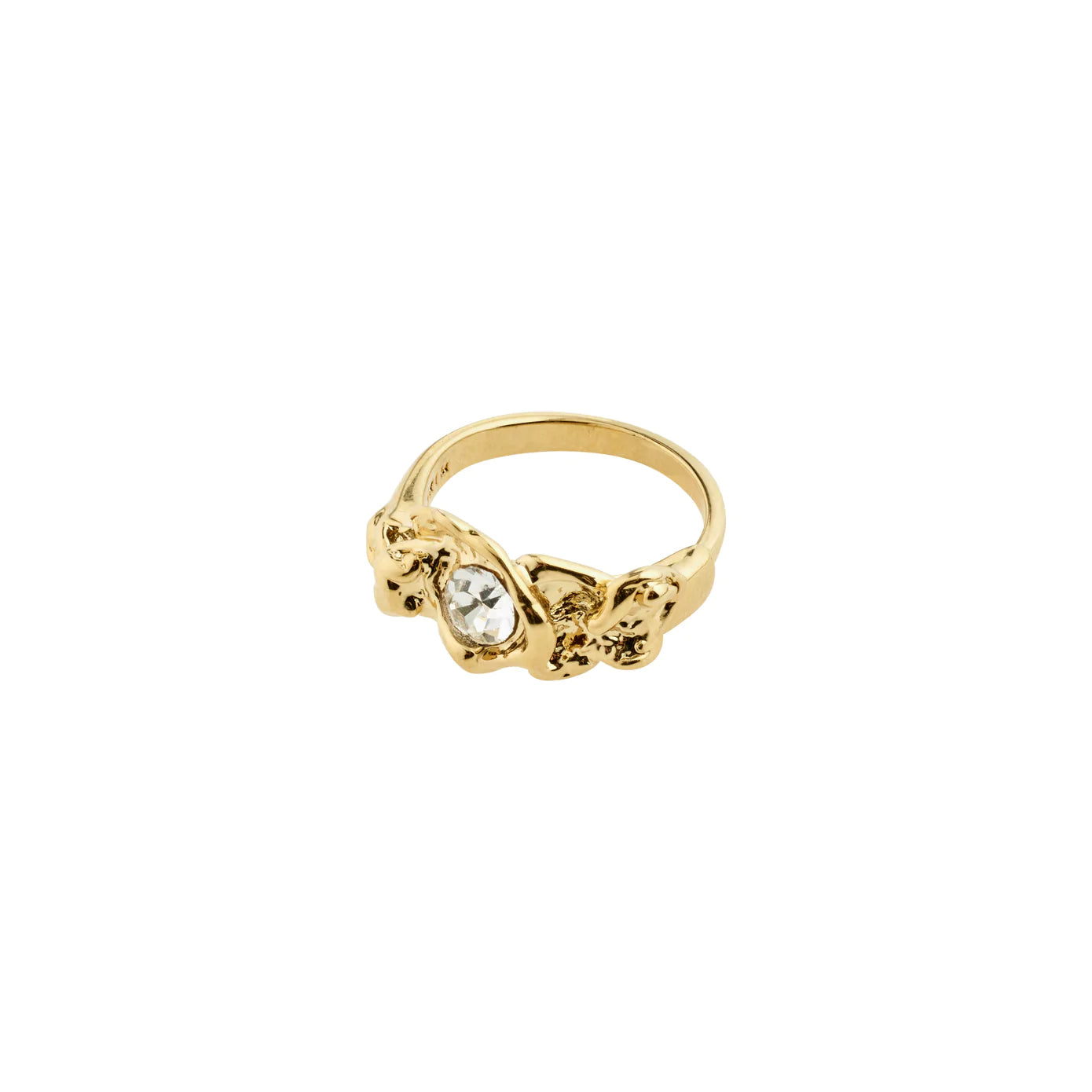 Ladies rings balanced proportion styles-Tina Gold Plated Ring