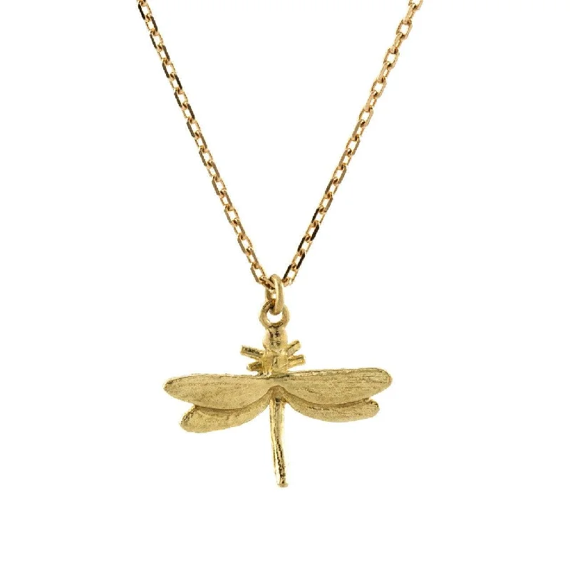 Ladies necklaces distressed look styles-Alex Monroe Teeny Tiny Dragonfly Necklace