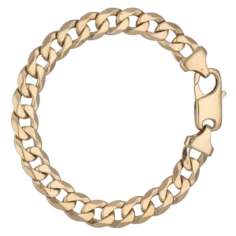 Ladies bracelets Italian crafted bracelets-Ladies bracelets Italian crafted bracelets-9ct Gold Curb Bracelet