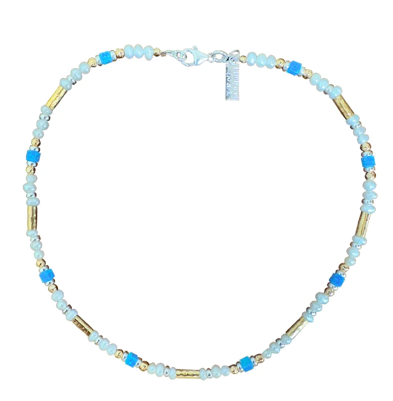 Ladies necklaces memory-inspired pieces-Yaron Morhaim Gold Pearl and Opal Necklace