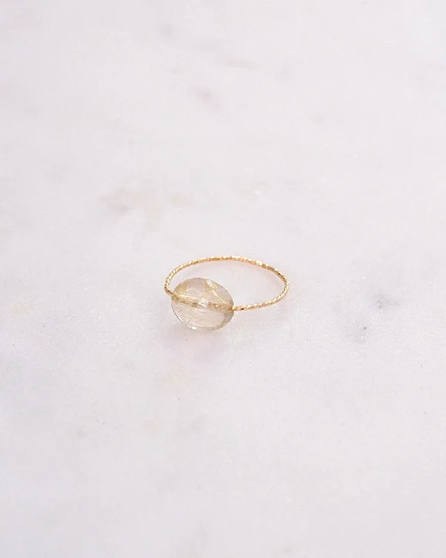 Ladies rings generational gift picks-Rutile Quartz Daily Serenity Ring