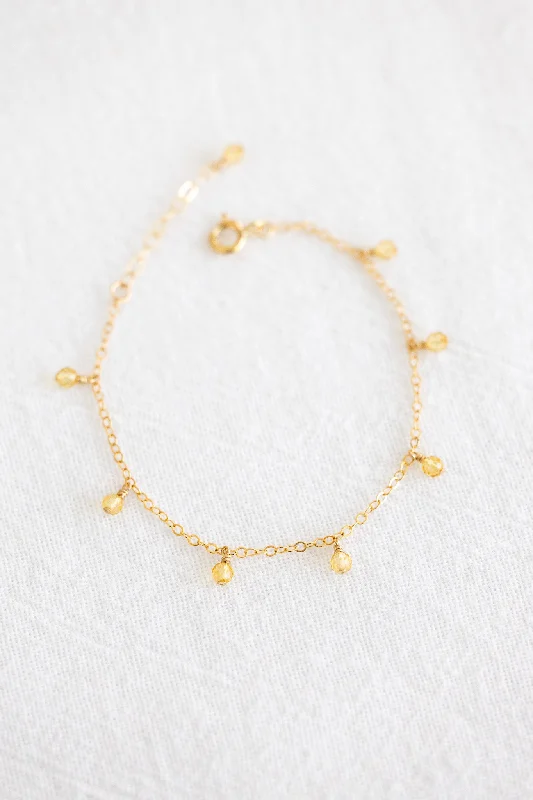 Ladies bracelets e-commerce store finds-Ladies bracelets e-commerce store finds-Citrine Drop Bracelet