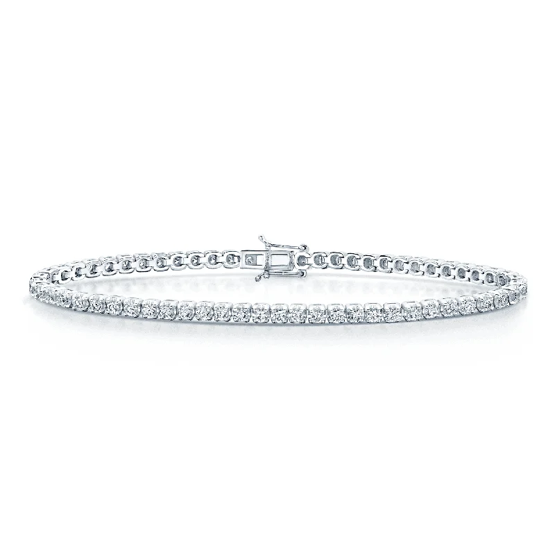 Ladies bracelets affordable price range-Ladies bracelets affordable price range-Platinum Diamond 3.00ct Claw Set Tennis Bracelet