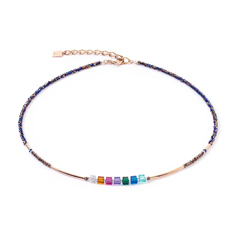 Ladies necklaces light feel styles-Coeur De Lion Sparkling Multicolour Autumn Necklace